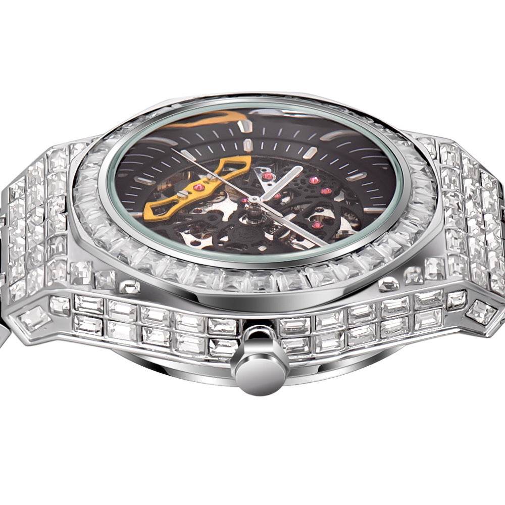 Hip Hop Luminous Hollow Mechanical Watch - 30M Waterproof & Swiss Movement - Buy Center