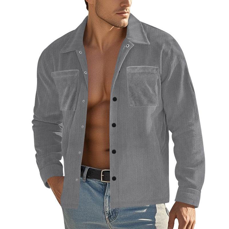 Men's Heavy Corduroy Long Sleeve Shirt - Stylish & Comfortable Fit - Buy Center