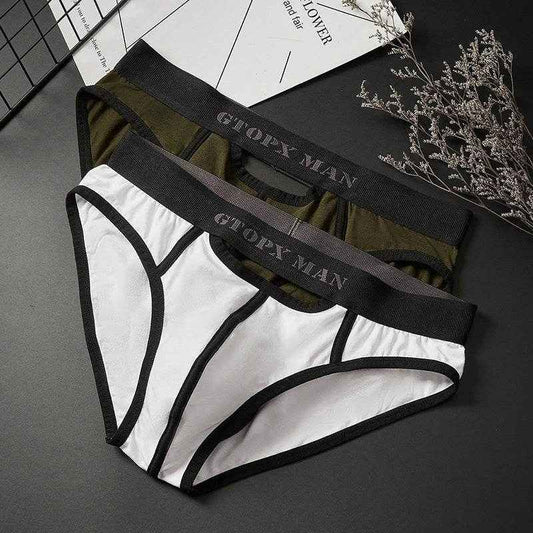 Men's Low Waist Skylight Briefs - Cotton Comfort with Front & Rear Openings