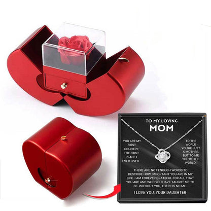 Niche Mother's Day Heart Pendant Necklace - Apple Box Gift Set - Buy Center