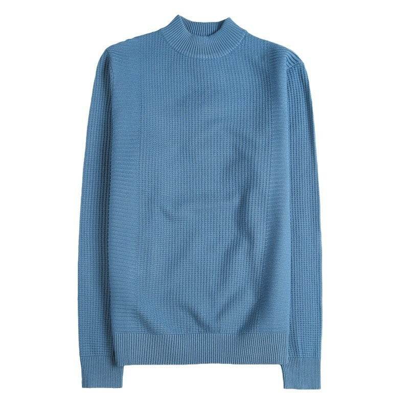 Buycenter Mock Neck Casual Sweater - Solid Color Polyester Top - Buy Center