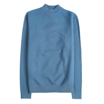 Buycenter Mock Neck Casual Sweater - Solid Color Polyester Top - Buy Center