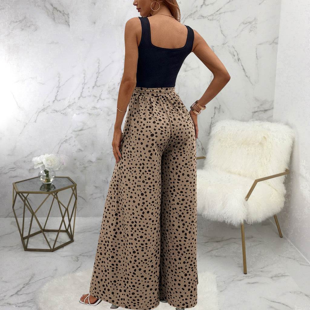 Buycenter Women's Slimming Polka-Dot Trousers - Stylish & Comfortable Fit - Buy Center