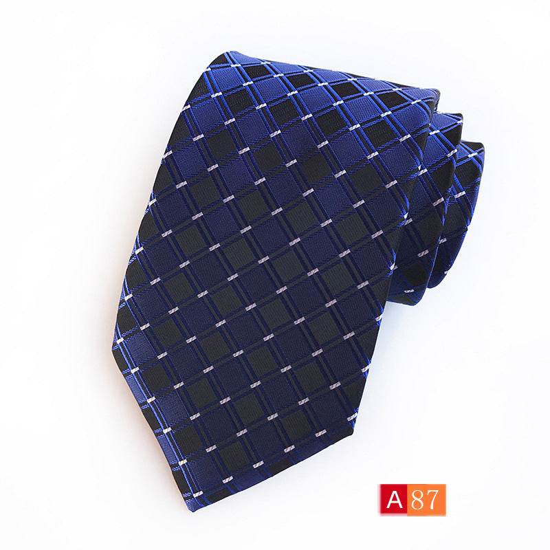 Buycenter Men's Jacquard Tie - Classic Black Stylish Formal Accessory - Buy Center