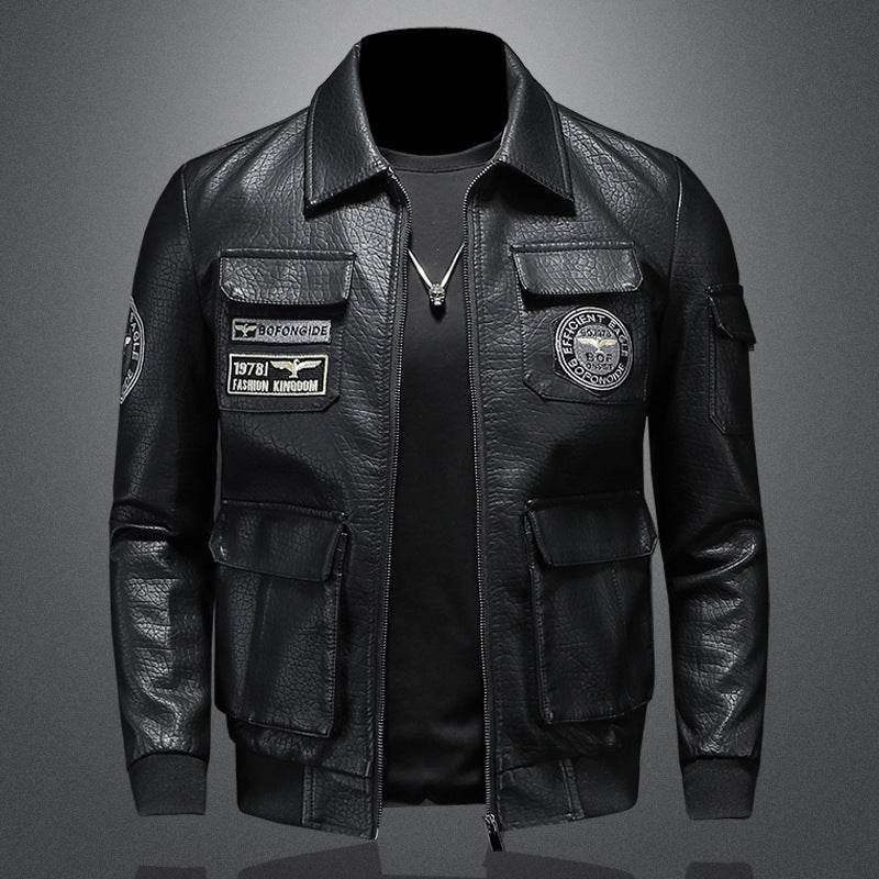Casual Slim Fit Men's Leather Coat - Premium PU Leather for Winter Style - Buy Center