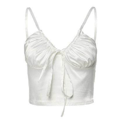 Women's V-Neck Backless Slim Fit Navel Vest - Fashionable Chic Style 2025 - Buy Center