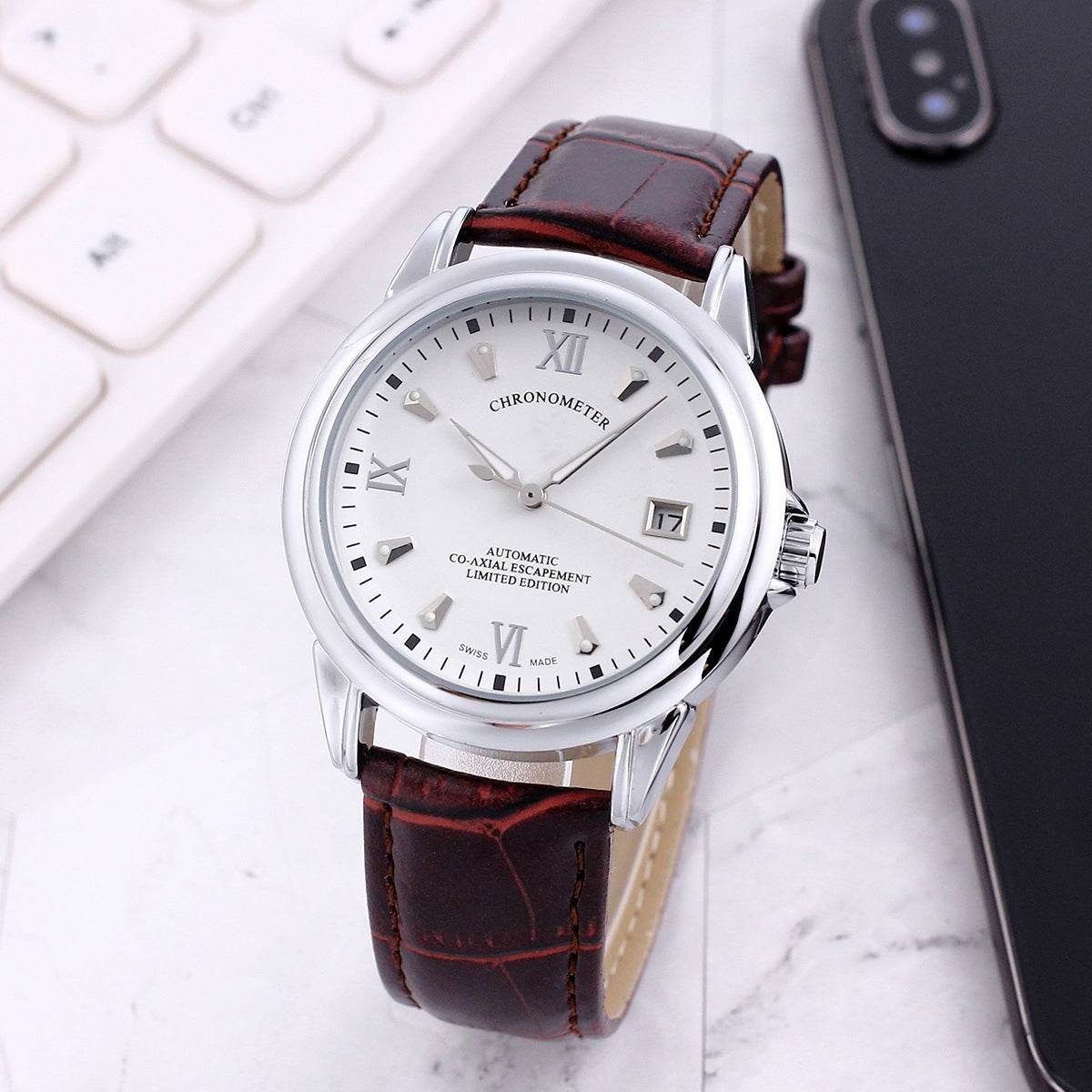 Buycenter Men's Transparent Skeleton Watch - Waterproof Mechanical Style - Buy Center