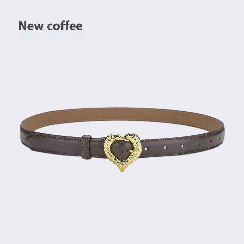 Personalized Love Leather Belt - Stylish Cowhide Accessory for Women - Buy Center