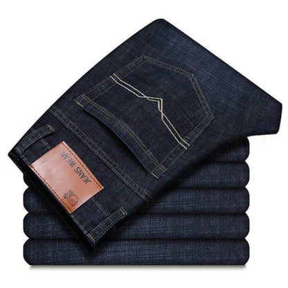 Men's Loose Straight Casual Work Stretch Jeans - Versatile and Comfortable - Buy Center