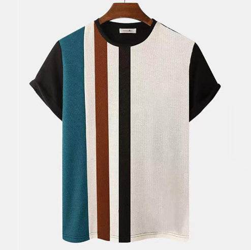 Stylish Striped 3D Printed Mesh Top - Trendy Geometric Fashion 2025 - Buy Center