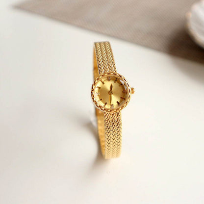 Buy Center Women's Retro Luxury Gold Watch - Elegant Small Design - Buy Center