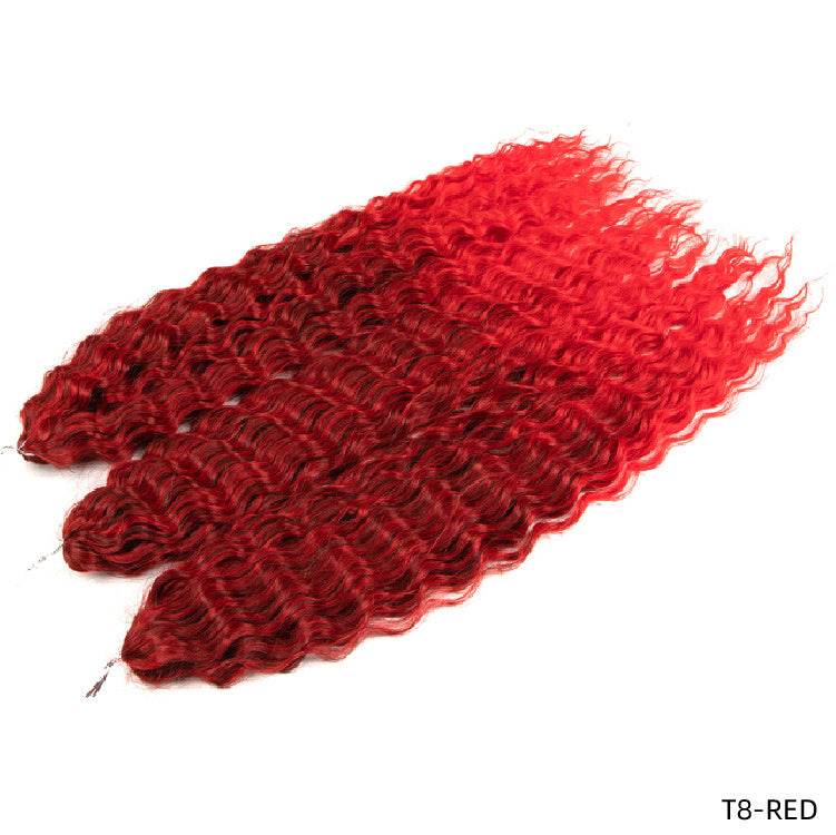 Chemical Fiber Water Ripple Crochet Curls - Stylish Synthetic Hair Extensions - Buy Center