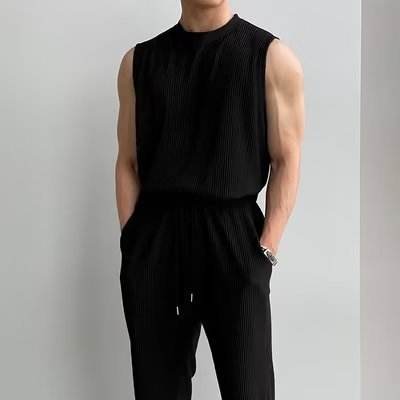 Buycenter Men's Summer Tank Top & Pants Set - Sleeveless Sportswear - Buy Center