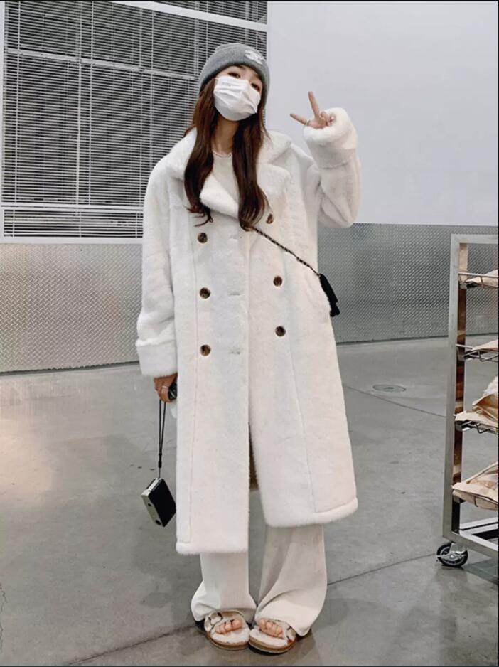 Stylish Long Thickened Artificial Mink Fur Overcoat - Winter Fashion Essential - Buy Center