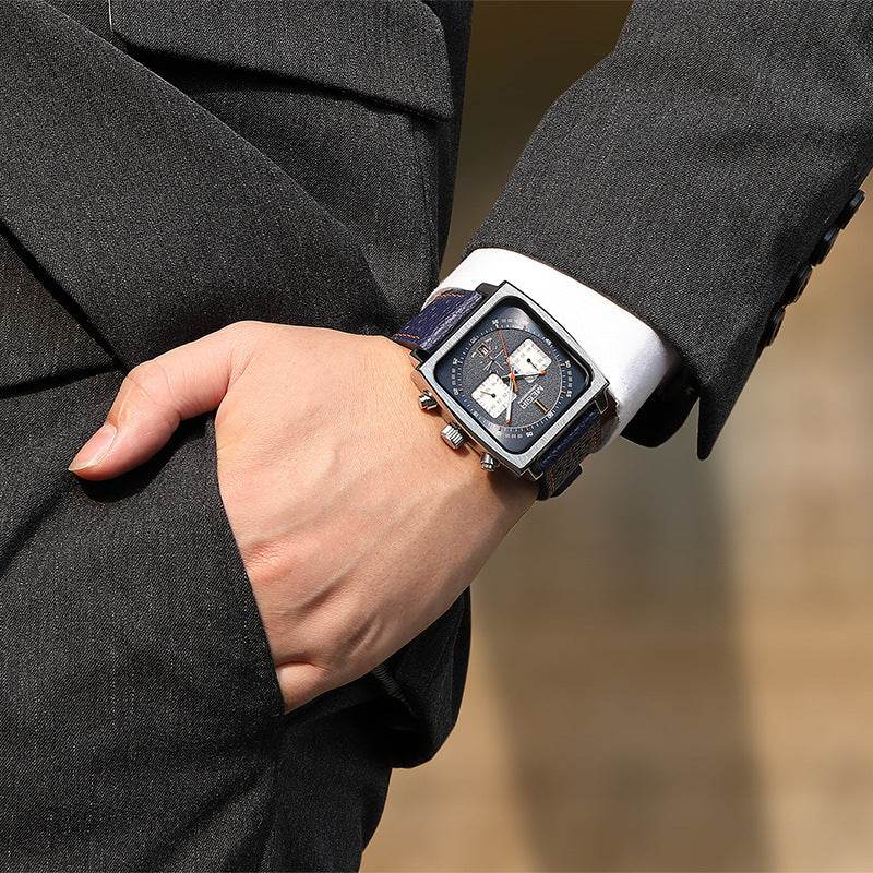 Buycenter Men's Waterproof Luminous Calendar Square Watch - Stylish & Functional - Buy Center