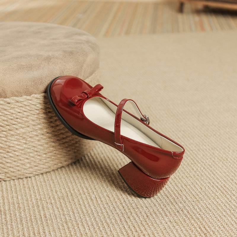 Buycenter French Mary Jane Pumps - Stylish Chunky Heel Shoes for Women - Buy Center