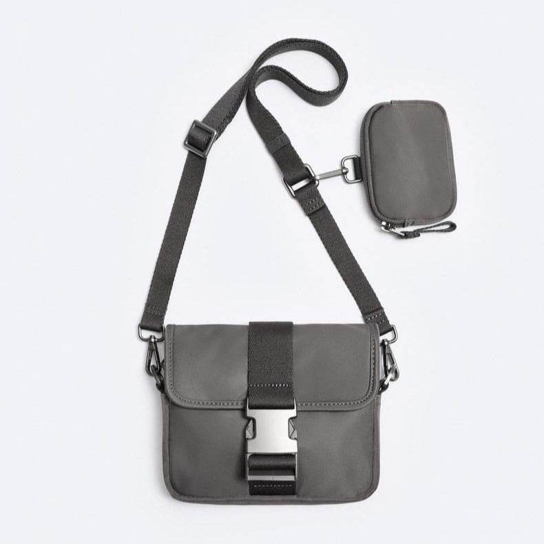 Men's Trendy Crossbody Bag - Stylish Casual Two-Piece Shoulder Purse - Buy Center