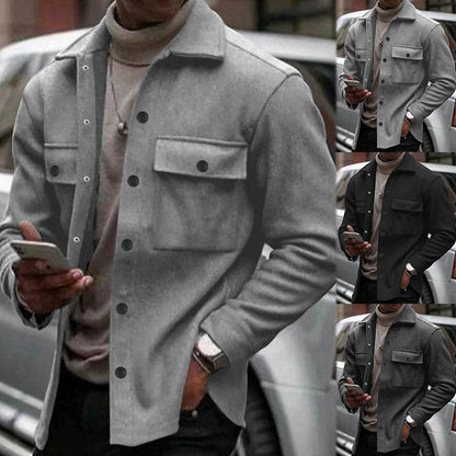 Men's Slim Fit Jacket - Stylish Cotton Blend for Spring & Autumn - Buy Center