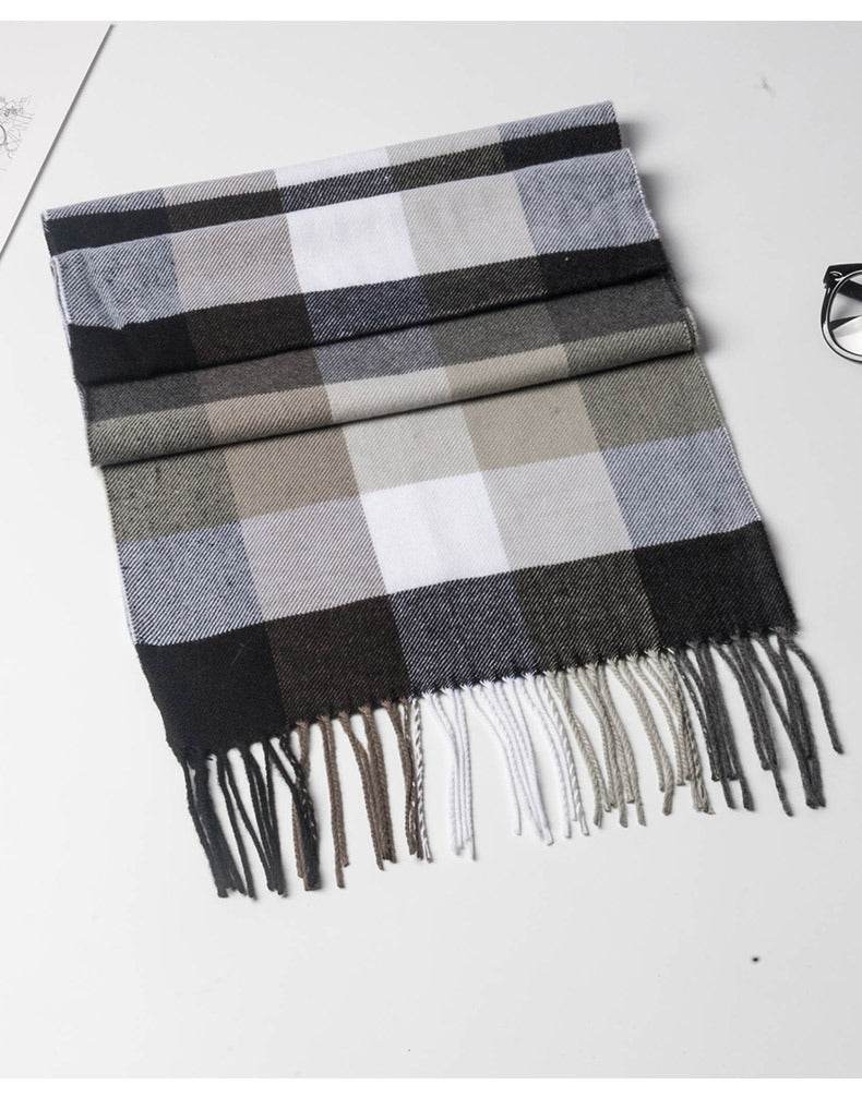 Stylish Men's Plaid Scarf - Premium Imitation Cashmere, 2025 Trendy Design - Buy Center