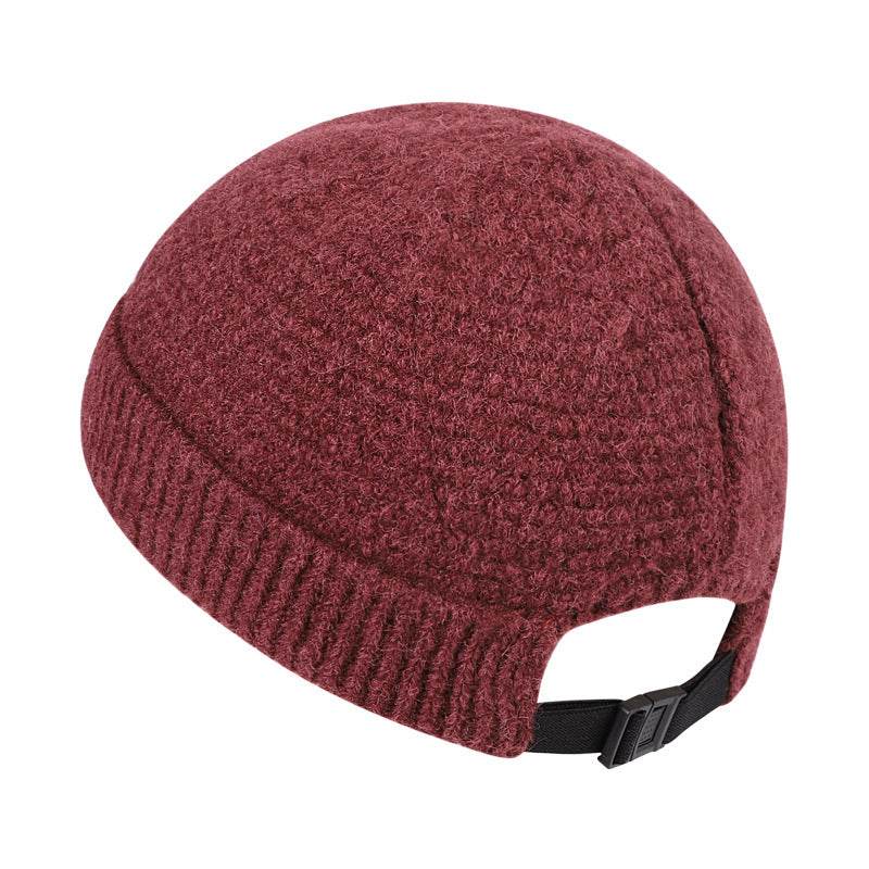 Warm Hemming Knitted Woolen Cap - Adjustable Winter Beanie for Outdoor Style - Buy Center