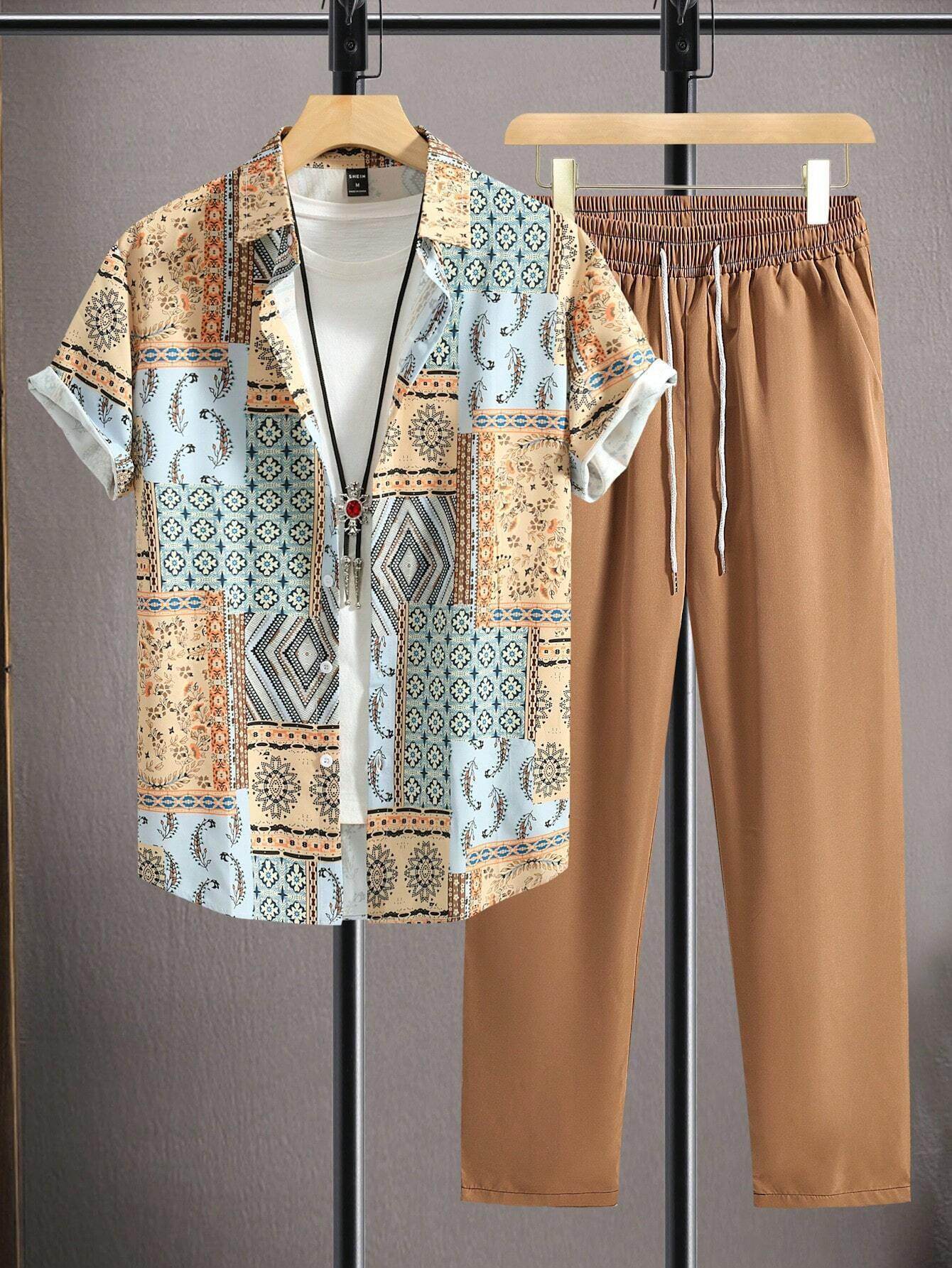 Ethnic Style Casual Shirt & Trousers Suit for Men - Premium Comfort & Style - Buy Center