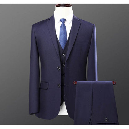 Buycenter Men's Slim Fit Two-Piece Suit Set - Stylish Casual Wedding Attire - Buy Center