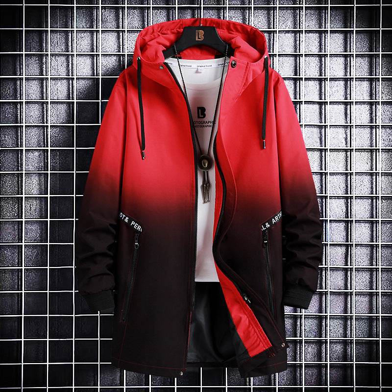 Trendy Men's Hooded Trench Coat - Stylish Spring Autumn Parka 10XL Size - Buy Center