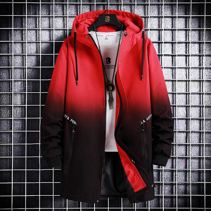 Trendy Men's Hooded Trench Coat - Stylish Spring Autumn Parka 10XL Size - Buy Center