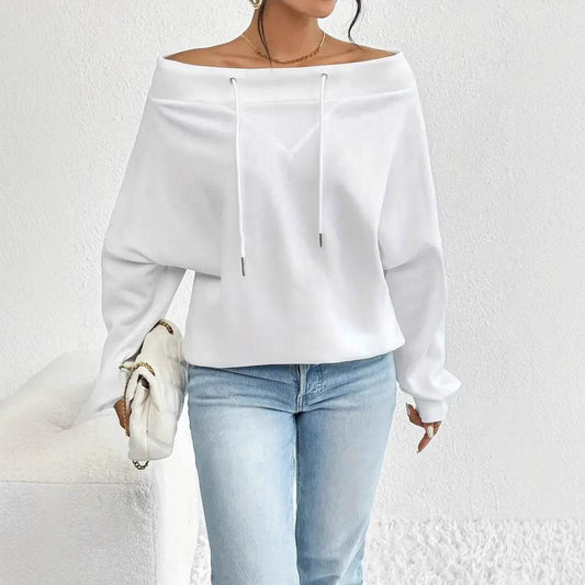 Buycenter Women's Casual Loose Off-the-Shoulder Top - Sizes 1XL to 5XL - Buy Center