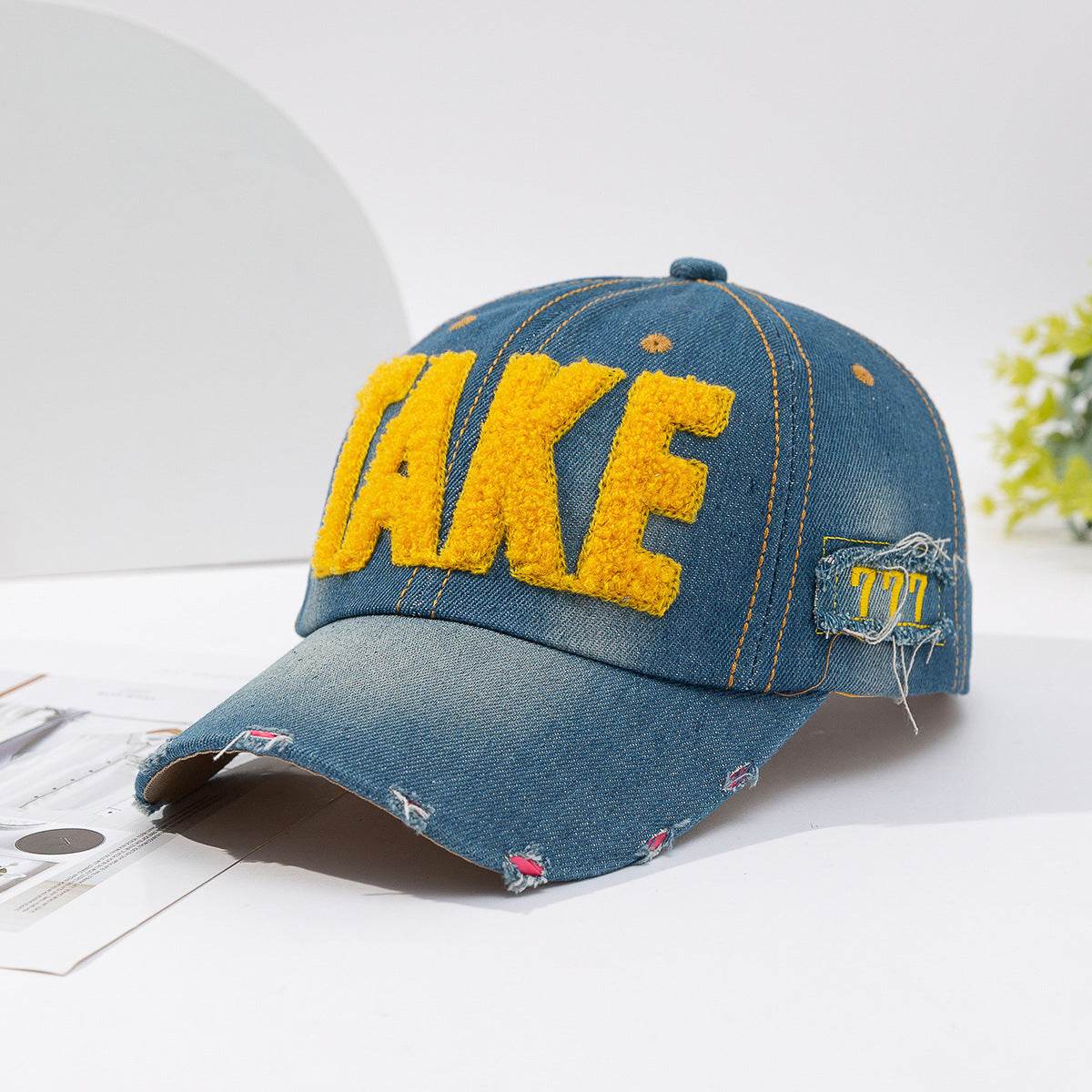 Buycenter Versatile Embroidered Denim Baseball Cap - Sun Protection & Style - Buy Center
