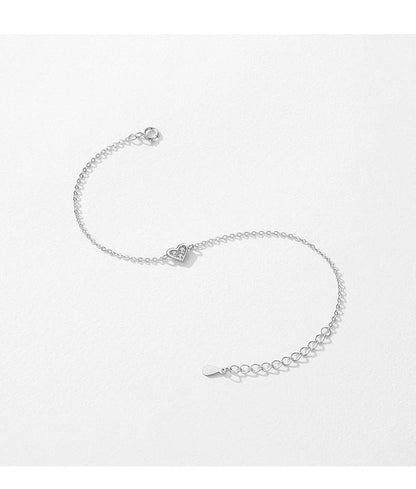 Buy Center Women's Heart-Shaped Bracelet - Elegant Silver with Zircon - Buy Center