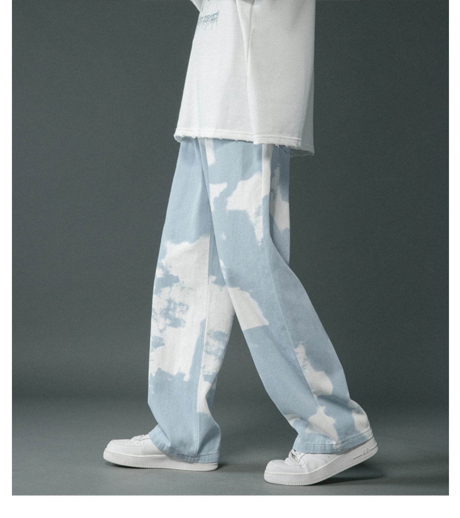 Trendy Tie-Dyed Denim Pants for Boys - Stylish Comfort & Modern Fit - Buy Center