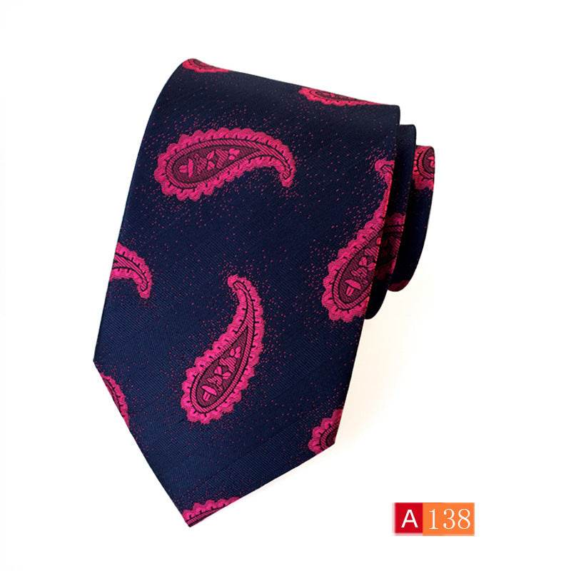 Buycenter Men's Jacquard Tie - Classic Black Stylish Formal Accessory - Buy Center