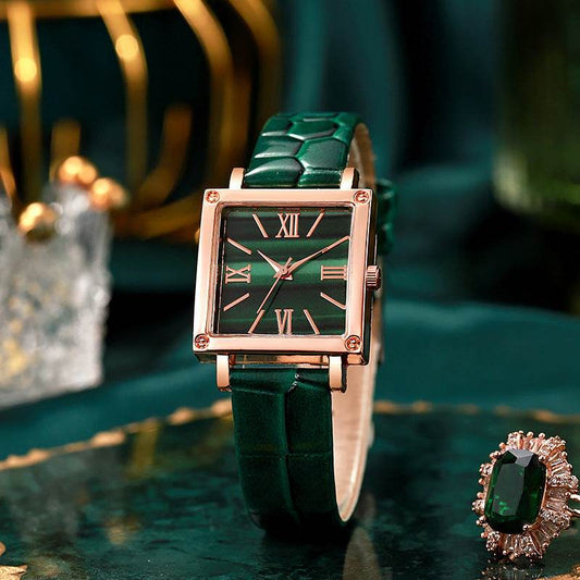 Affordable Luxury Square Watch - Bamboo Pattern for Women's Fashion - Buy Center