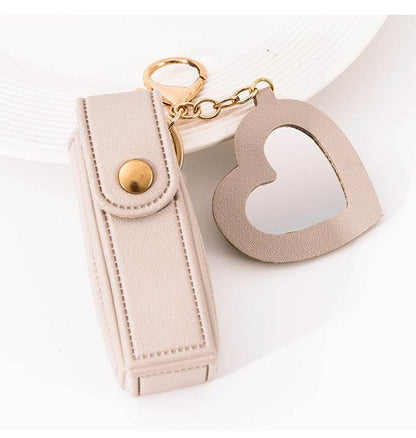 Modern Small Mirror Lipstick Pack Keychain Pendant - Stylish Clutch Accessory - Buy Center