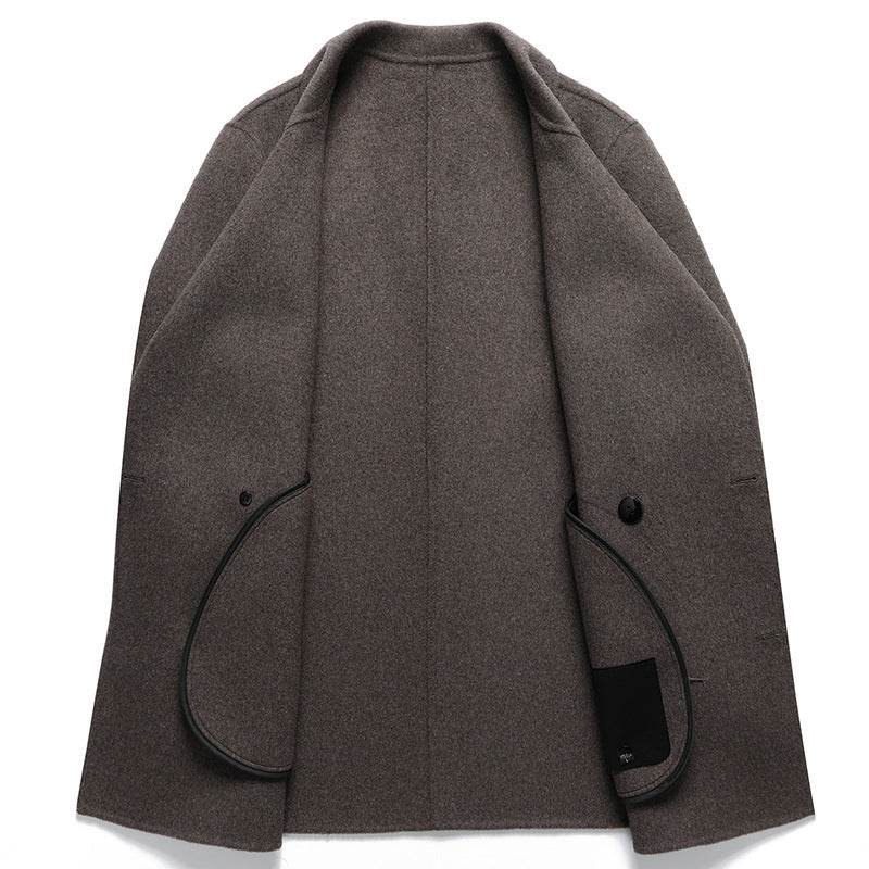 Handmade Wool Overcoat - Luxurious Double-Breasted Winter Coat for Elegance - Buy Center