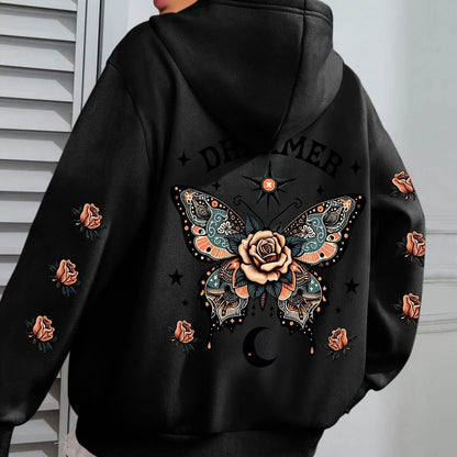 Women's Casual Letter Print Hoodie - Stylish Loose Fit & Drawstring - Buy Center