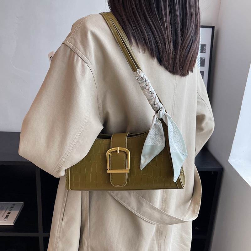 Buycenter Fashion One Shoulder Baguette Bag - Versatile PU Evening Bag - Buy Center