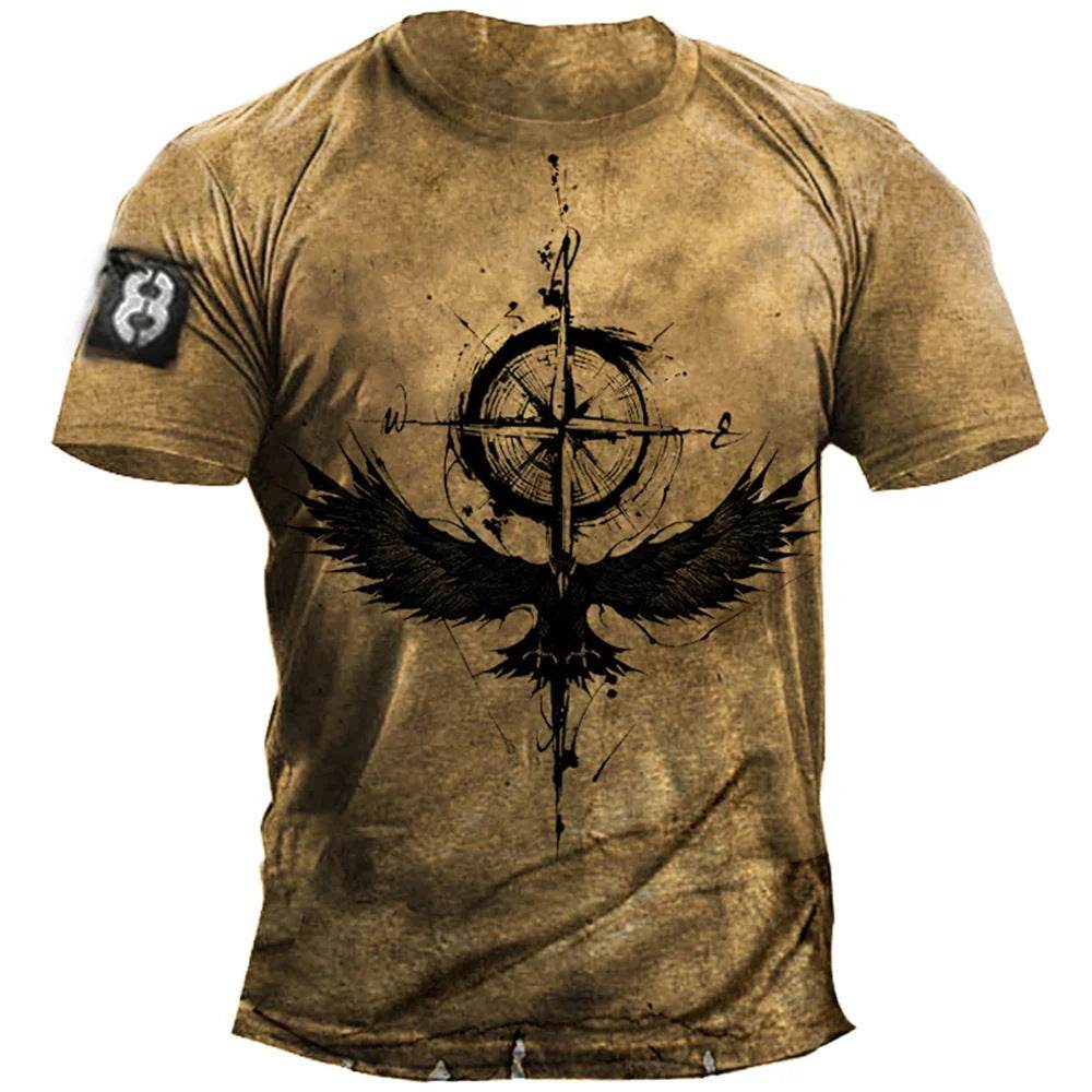 Trendy Men's Casual Loose Short Sleeve T-Shirt - Modern Round Neck Style - Buy Center
