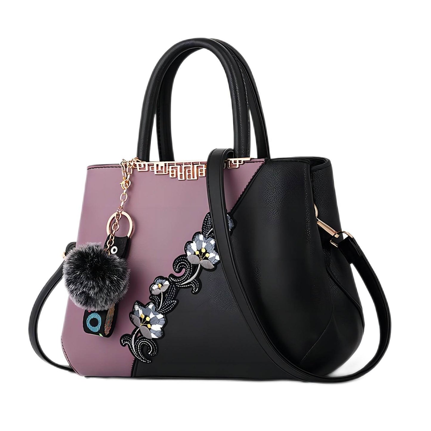 Buycenter Stylish Women's Handbag - Flower Pattern Crossbody Tote Bag - Buy Center