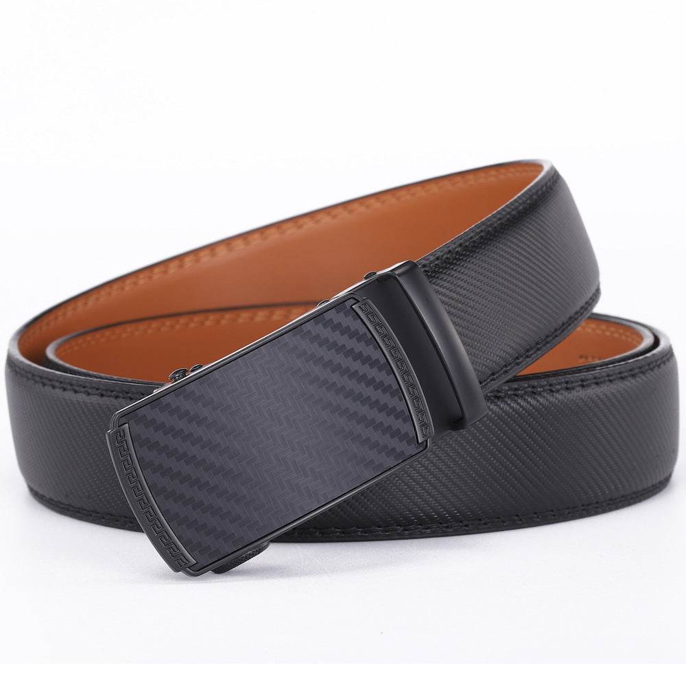Fashion Men's Leather Belt - Automatic Buckle, Genuine Leather Style - Buy Center