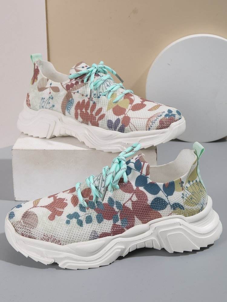 Casual Flower Sports Shoes for Women - Stylish Comfort & Plus Sizes - Buy Center