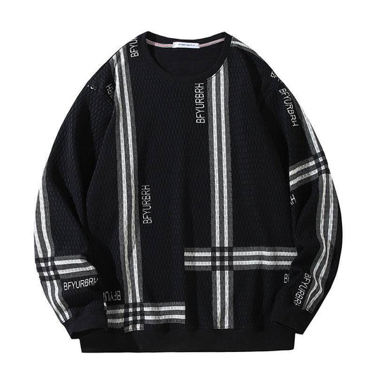 Men's Striped Fleece-Lined Sweater - Cozy Fit for Winter Style 2025 - Buy Center