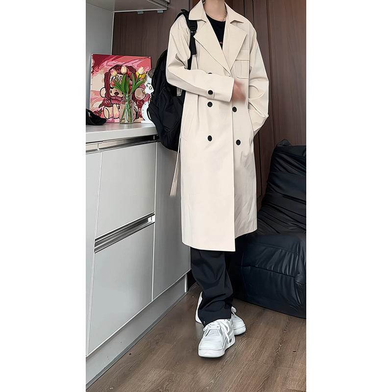 Korean Style Over-the-Knee Men's Loose Top - Trendy Cotton Blend Fashion - Buy Center