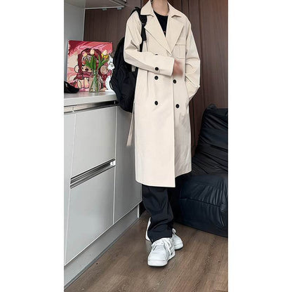 Korean Style Over-the-Knee Men's Loose Top - Trendy Cotton Blend Fashion - Buy Center