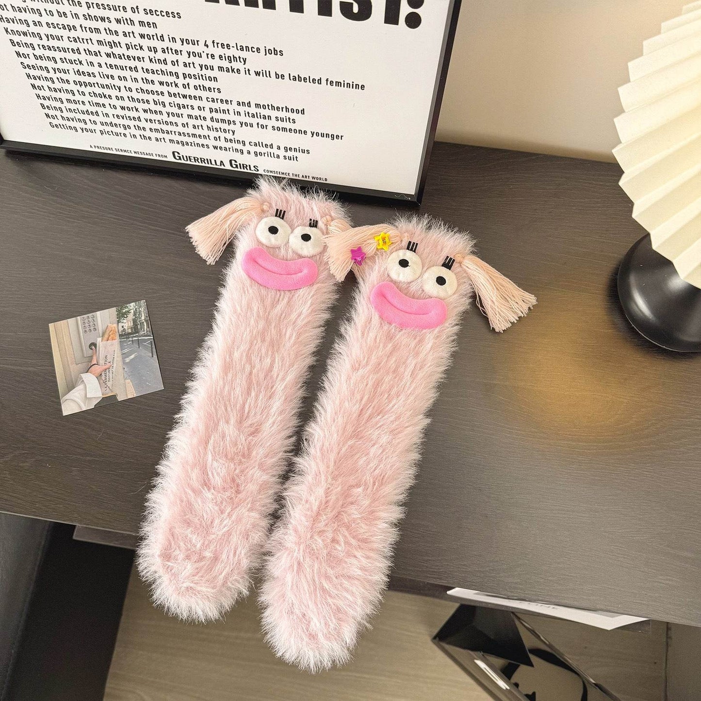 Funny Plush Thermal Mid-Calf Socks for Women - Cozy & Stylish Designs - Buy Center