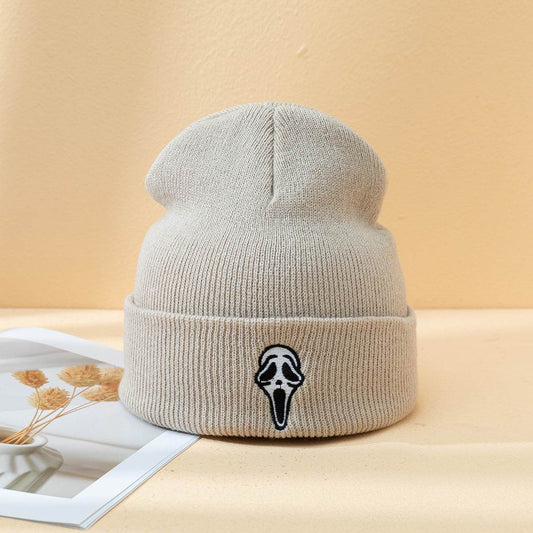 Halloween Ghost Face Skeleton Knitted Hat - Stylish Unisex Beanie 2025 - Buy Center