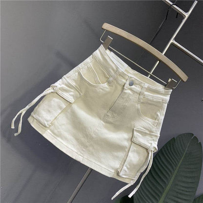 Personalized A-Line Skirt - Three-Dimensional Denim Design in 3 Colors - Buy Center