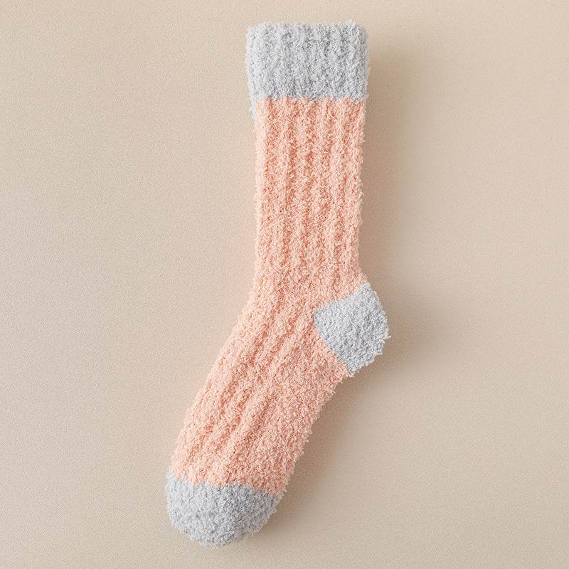 Coral Fleece Women's Thermal Socks - Thick Mid-Calf Cozy Footwear - Buy Center