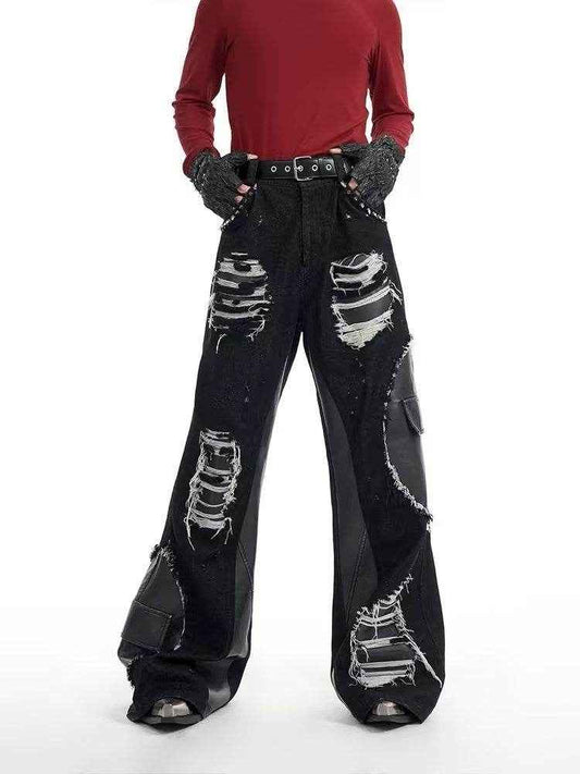Retro Rivet Stitching Skinny Jeans - Stylish Black Denim for Autumn